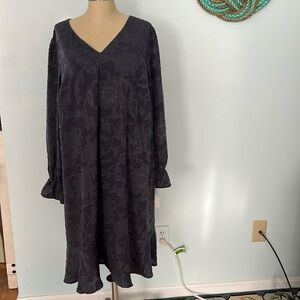 Loft Plus Ruffled Hem Sleeves Shift Dress Size 18 Plus NWT